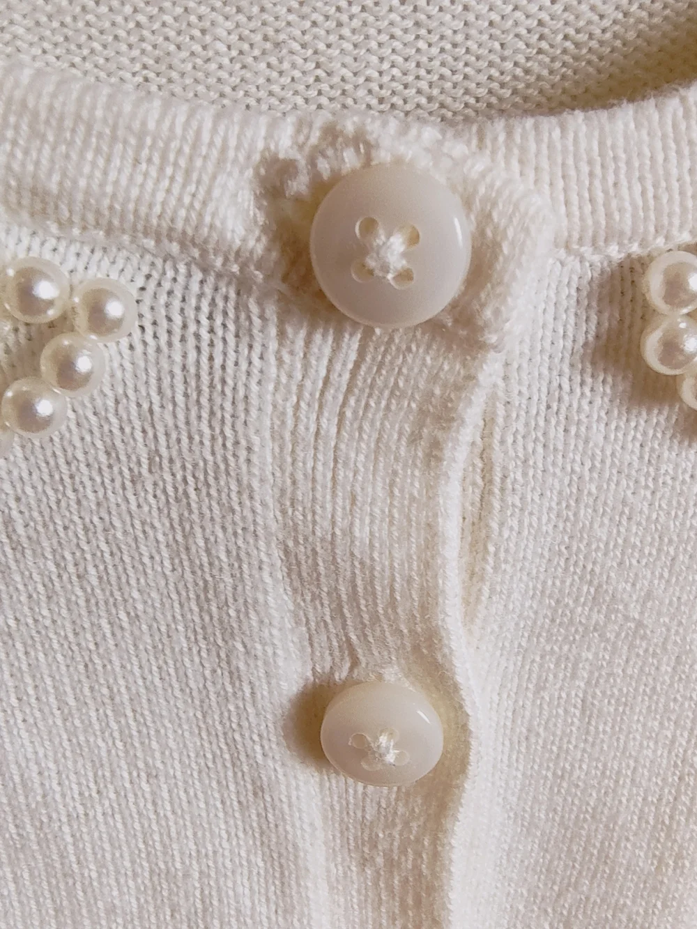 The Children's Place Ivory Pearl Collar Cardigan
